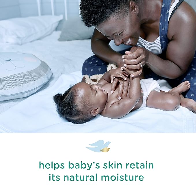 Baby Dove Sensitive Skin Care Baby Wash Fragrance Free Moisture For Baby Bath Time Fragrance Free and Hypoallergenic, Washes Away Bacteria 20 oz