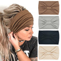 YONUF Wide Headbands for Women, 4 Pack Boho Knotted Head Bands Daily Wear