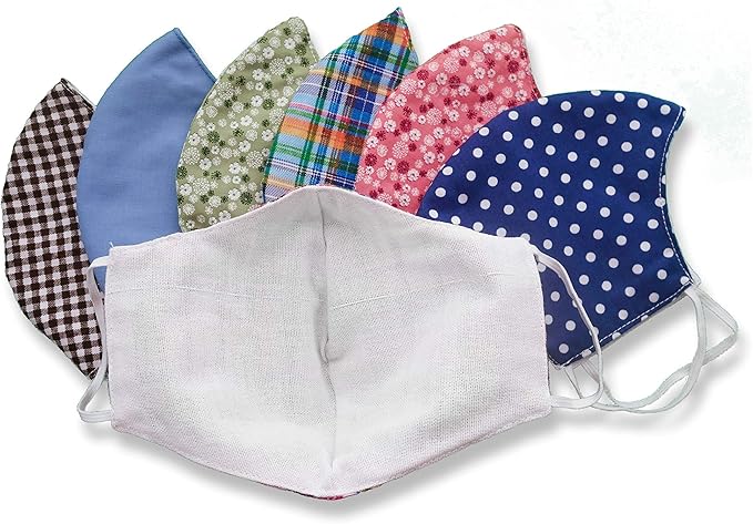 HOPE LOVE SHINE Face Mask Adjustable Filter Pocket Reusable Breathable Washable Cloth Mask Face Masks for Women Men - 5 Pack