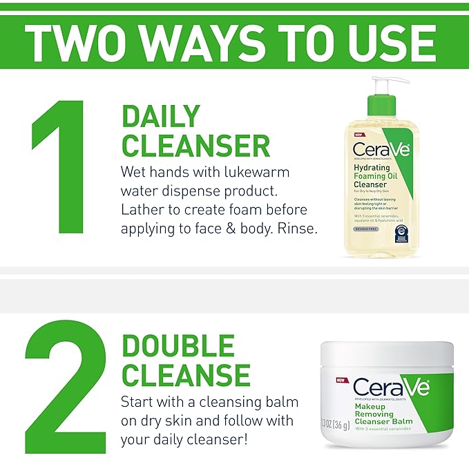 CeraVe Hydrating Foaming Oil Facial Cleanser with Hyaluronic Acid, 19oz