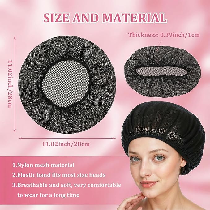 4 Pcs Mesh Hair Net Sleeping Bonnets Night Hair Nets Cap Colorful Plopping Polyester Cap Hairnet Snoods Wrap Bath Clean Wash Face Protector for Women Drying Curly Long Natural Straight