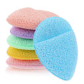 6 PCS Face Sponges for Cleansing and Exfoliating Facial Sponges for Washing Face Cleansing Puff Colorful Reusable Makeup Remover Exfoliating Pads for Daily Clean