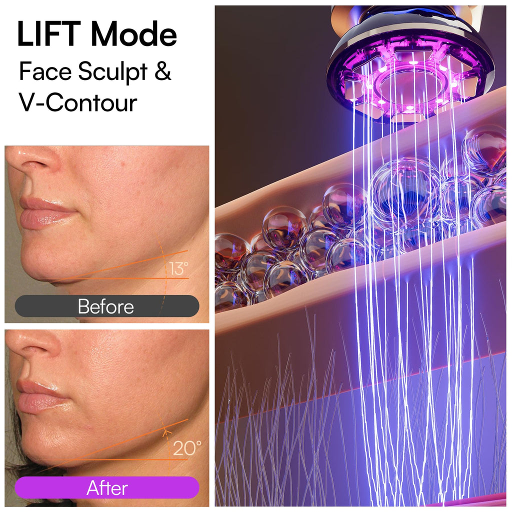 INIA 3-in-1 Red Light Therapy Beauty Device for Face & Neck Skincare