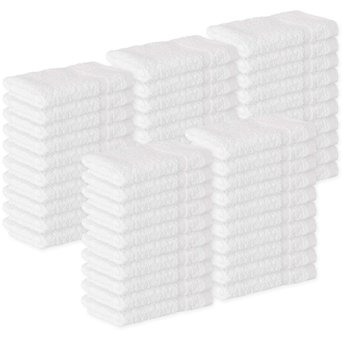 GREEN LIFESTYLE Luxury Bath Towel - White Large Bath Towels Pack for Spa, Gym, Bathroom, Hotel - 86% Cotton 14% Polyester -Super Soft, Thick and Absorbent 24 x 50 Bulk Bath Towel - (8-Pack)