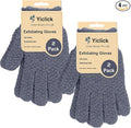 Yiclick Heavy Exfoliating Gloves 4Pcs, Exfoliating Mitts, Body Scrubber for Bath Shower Exfoliation, Body Scrub Exfoliator for Dead Skin Remover, Exfoliate Sponge Loofah Washcloth Men Women