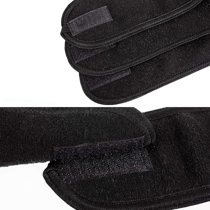 Whaline Spa Headband 4 Pcs Black Makeup Hair Band Facial Head Wrap Hair Tie
