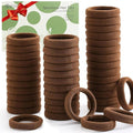 Bessrung 100 Pcs Thick Seamless Hair Ties, Ponytail Holders Hair Accessories for Women Girls No Damage for Thick Hair(Dark Brown Colors)