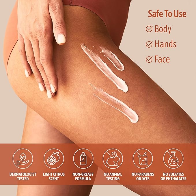 NATURE WELL Vitamin C Brightening Moisturizer Cream, Face & Body Lotion with Coconut Oil, Helps Improve Uneven Skin Tone & Dark Spots, Anti-Aging Lotion for Smooth Radiant Skin, 2 Pack (10 Oz Each)