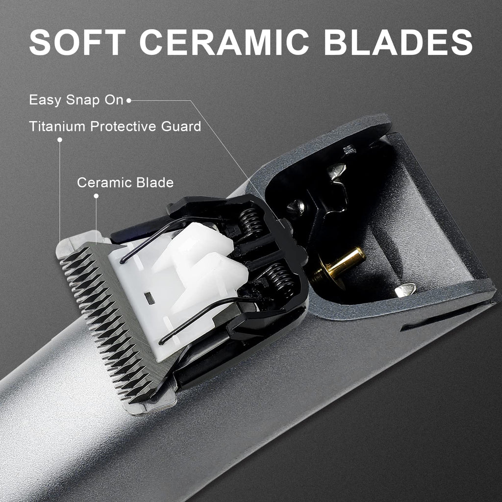 Predyee Manscape Ball Trimmer for Men, Body Hair Trimmer with Safe Ceramic Blade, IPX7 Waterproof Groin & Pubic Hair Clipper with LED Light, USB-C Rechargeable Wet/Dry Manscaping Shaver