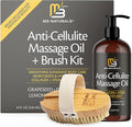 Anti Cellulite Massage Oil and Firm Dry Brush Kit | Collagen & Stem Cell Skin Tightening Kit | Radiant Body Care Kit for Women by M3