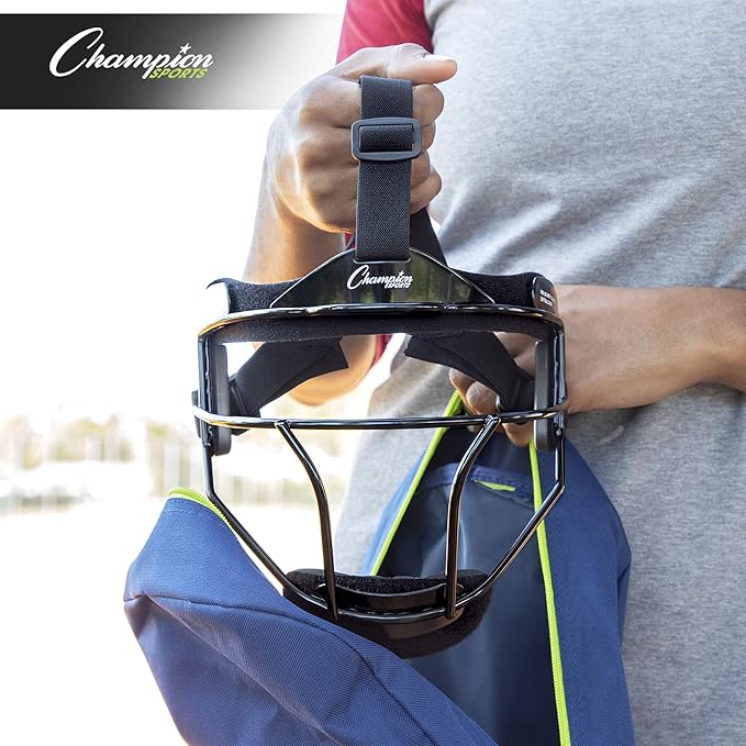 Champion Sports Steel Softball Face Mask – Durable Fielder’s Mask for Youth & Adults, Multiple Colors for Practice & Games