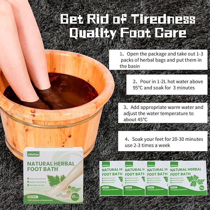 Natural Mugwort/Wormwood Herbal Foot Soak,Lymphatic Ginger Foot Bath Bag, Anti-Swelling Foot SPA Promote Metabolism, Foot Care 15g/PCS (64PCS)
