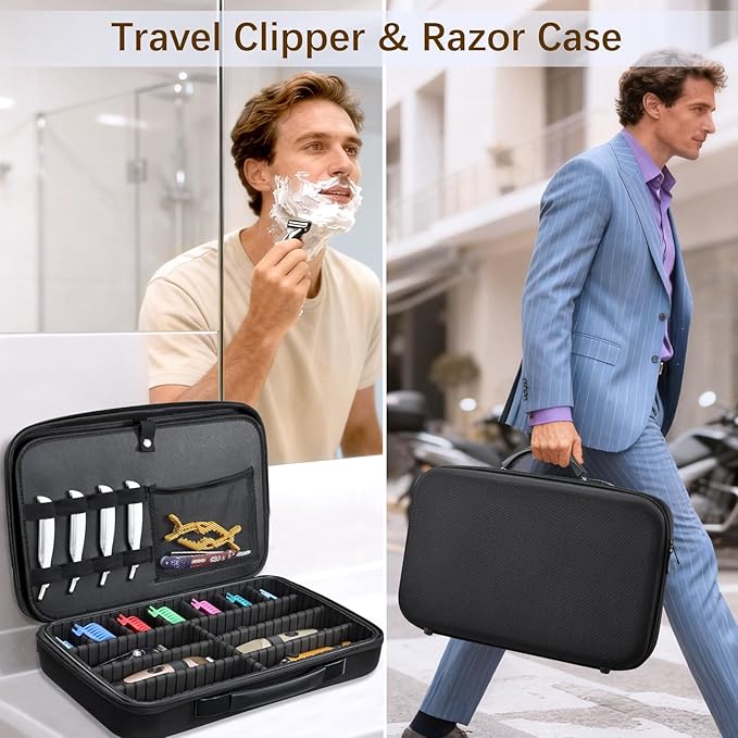 Yueieoun Barber Clippers Briefcase, 17-inch Hair Cutting Supplies Bag