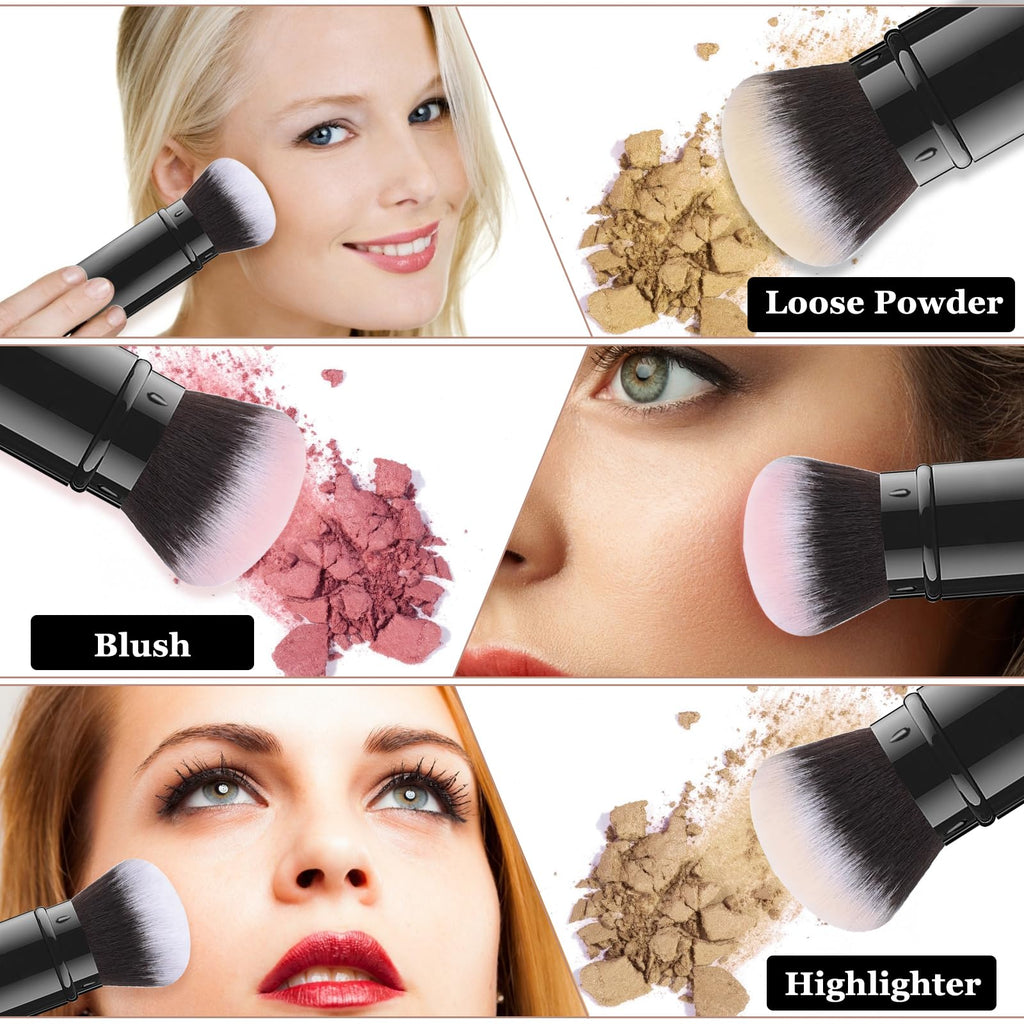 Retractable Makeup Brushes, Kabuki Face Powder Brush