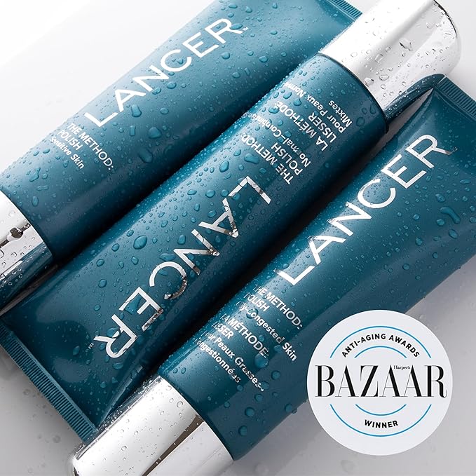 Lancer Skincare | The Method: Polish Facial Exfoliator | Face Scrub with Natural Minerals | Exfoliating Face Scrub for Normal Combination Skin | Daily Skin Polish | Dermatologist Developed | 8fl oz