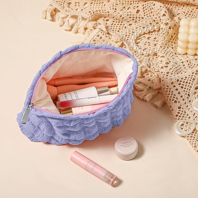 Purbert Bubble Cloud Makeup Bag - Large Capacity Travel Cosmetic Organizer