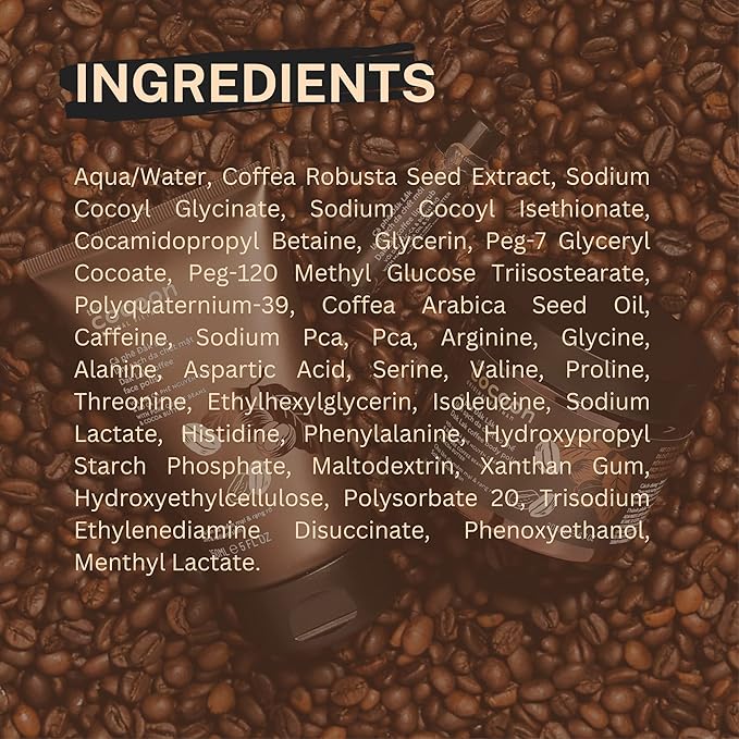 Cocoon Dak Lak Coffee Face Wash and Facial Cleanser, Low pH Gentle Daily Cleanser with Antioxidants for All Skin Types, Vegan Makeup Removing Face Wash, 4.73 fl oz