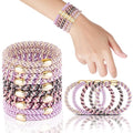 FORENEE Hair Ties No Damage - 10PCS Ponytail Holders - Elastic Hair Ties for Thick Hair - Braided Hair Bands for Women Girls's Hair - Violet