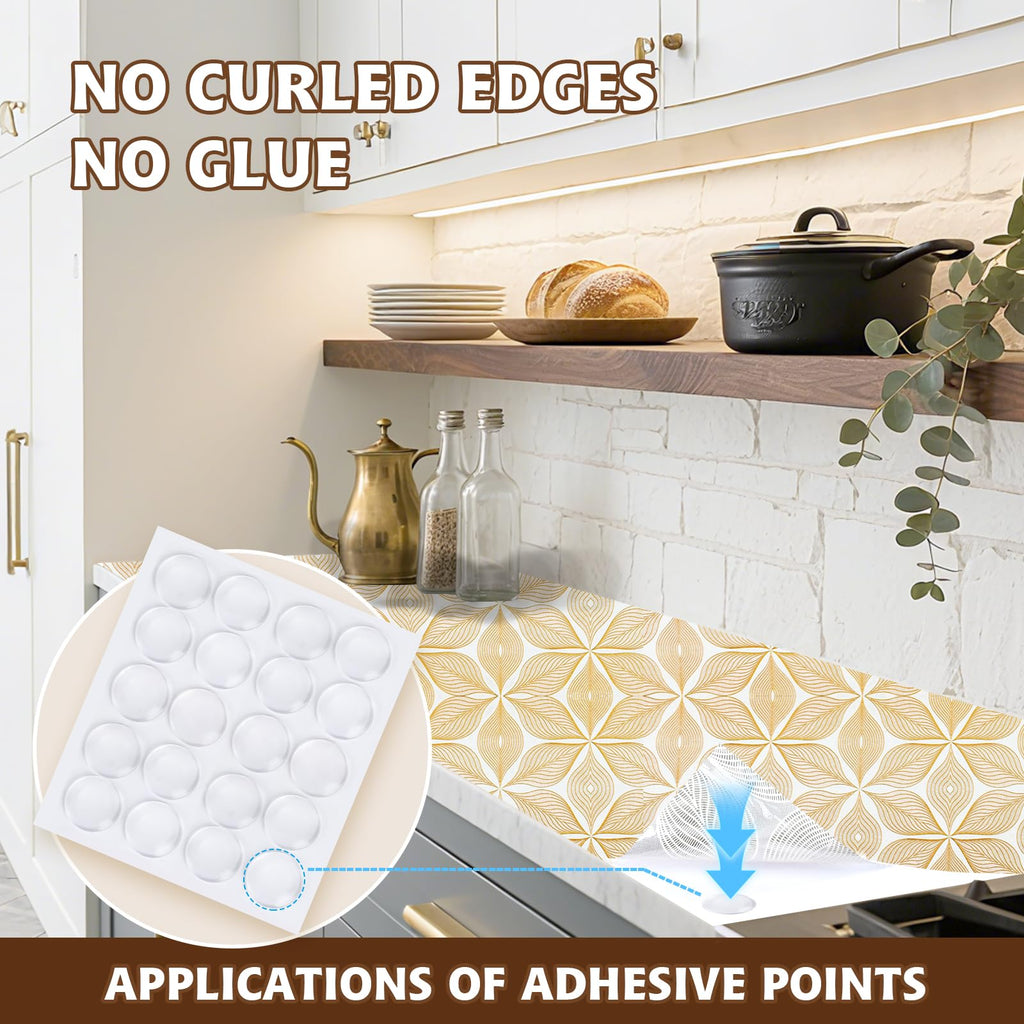 Drawer and Shelf Liner for Kitchen Cabinet,Non-Adhesive Waterproof