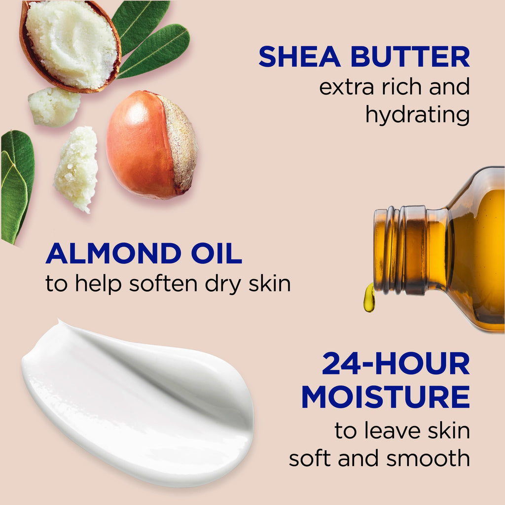 Dr Teal's Body Lotion, Shea Butter & Almond, 18 fl oz (Pack of 3)