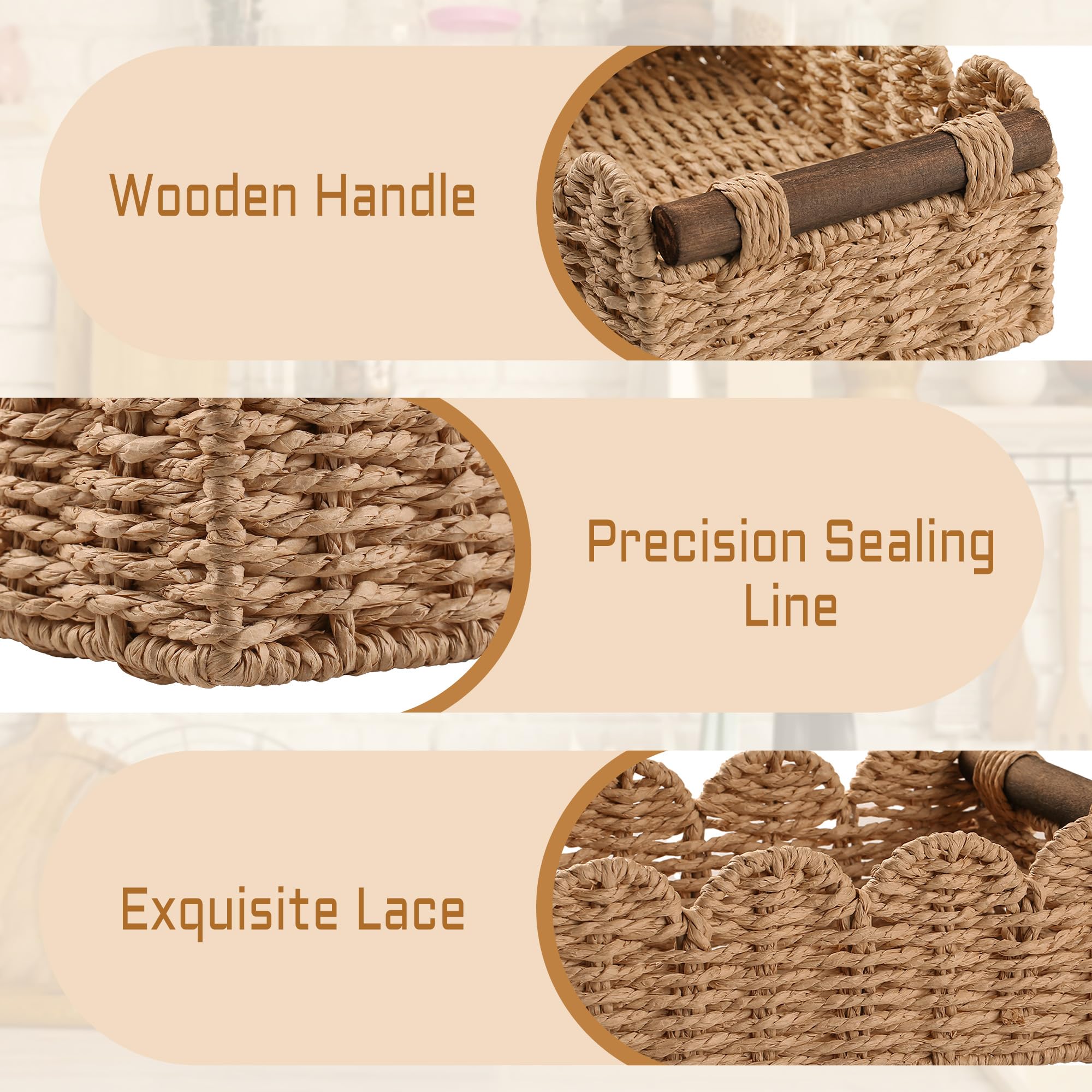 Wicker Baskets for Organizing Toilet Paper Storage Basket