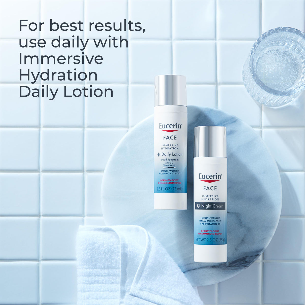 Eucerin Face Immersive Hydration Night Cream, 2.5 OZ