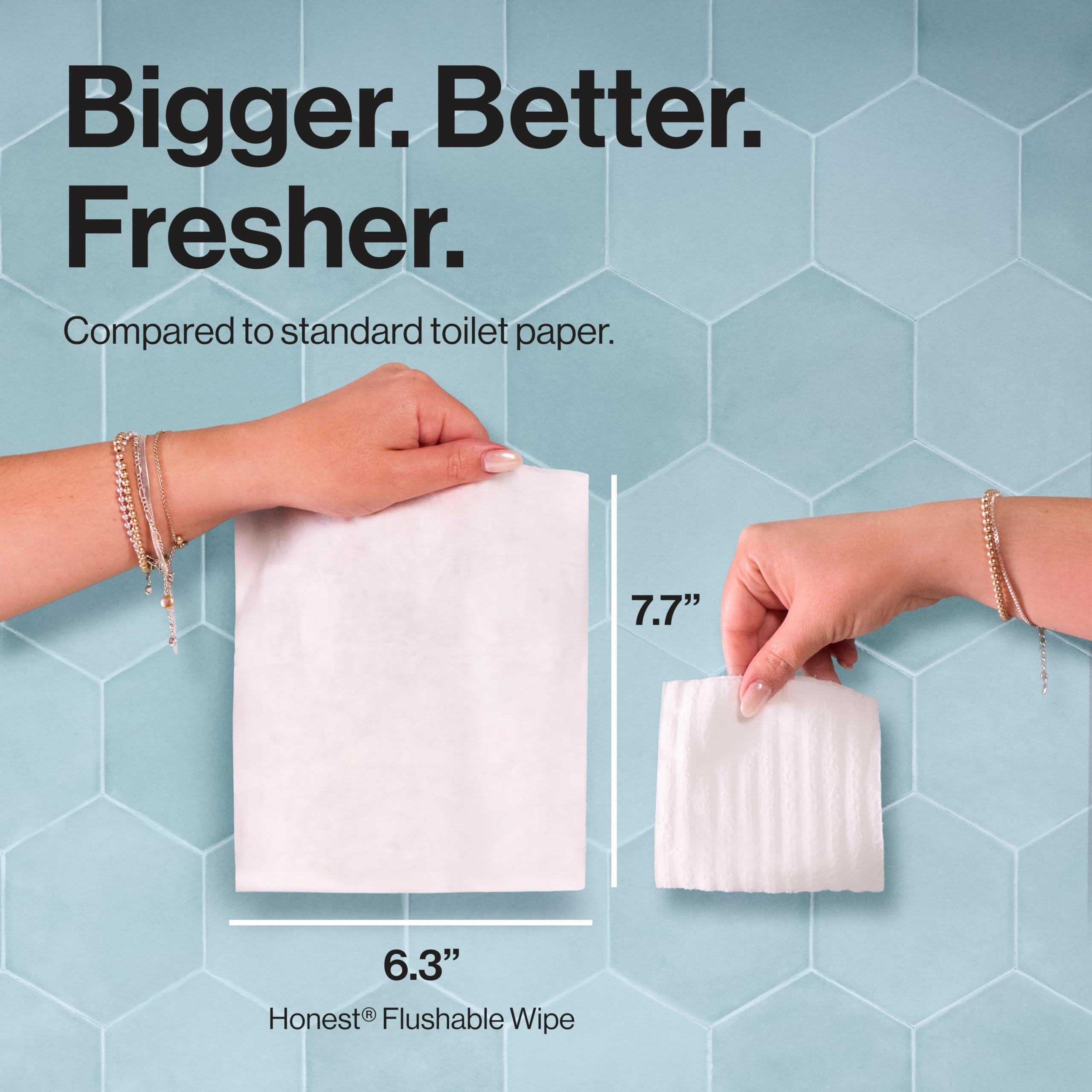 The Honest Company Flushable Wipes, Hypoallergenic, Tropical Leaves, 336ct