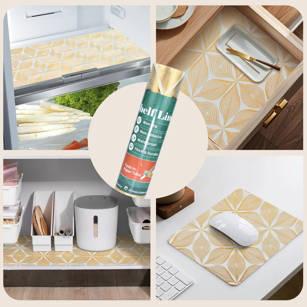 Drawer and Shelf Liner for Kitchen Cabinet,Non-Adhesive Waterproof