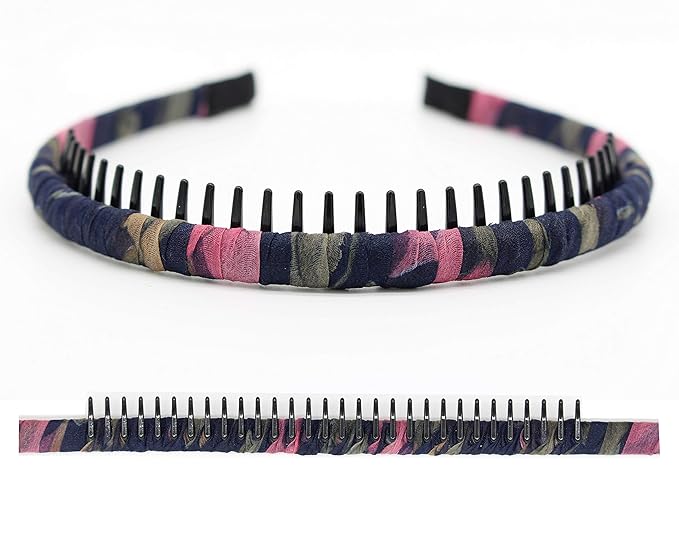 JOBAND 4-Pack Multi-colored Resin Teeth Hair Hoop Non-slip Comfortable Women's/Girls Fashion Headbands