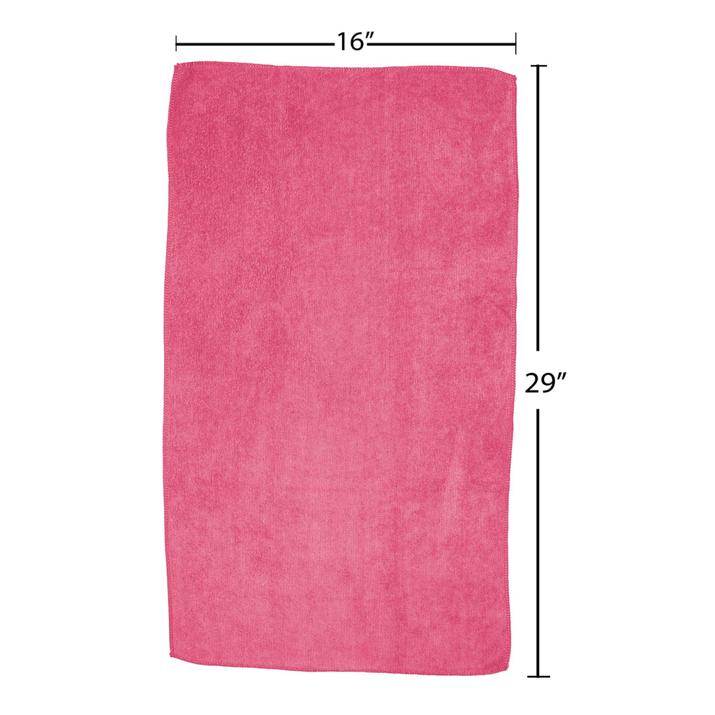 Fromm Softees Microfiber Salon Hair Towels for Hairstylists, Barbers, Spa, Gym in Hot Pink/Orange, 16" by 29", 10 Count Perfect Hair Care Towel for Drying Curly, Long, Wavy Hair