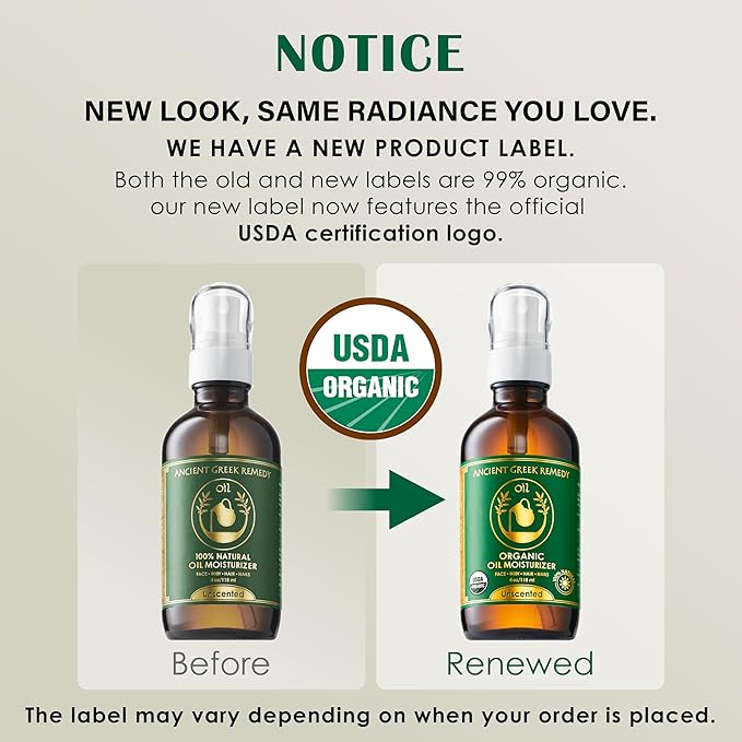 Ancient Greek Remedy Face Oil for Dry Skin - Organic Unscented Anti-Aging Serum - Jojoba, Rosehip, Almond, Olive, Vitamin E - Facial Gua Sha oil - Natural Body Moisturizer for Women & Men 4 oz