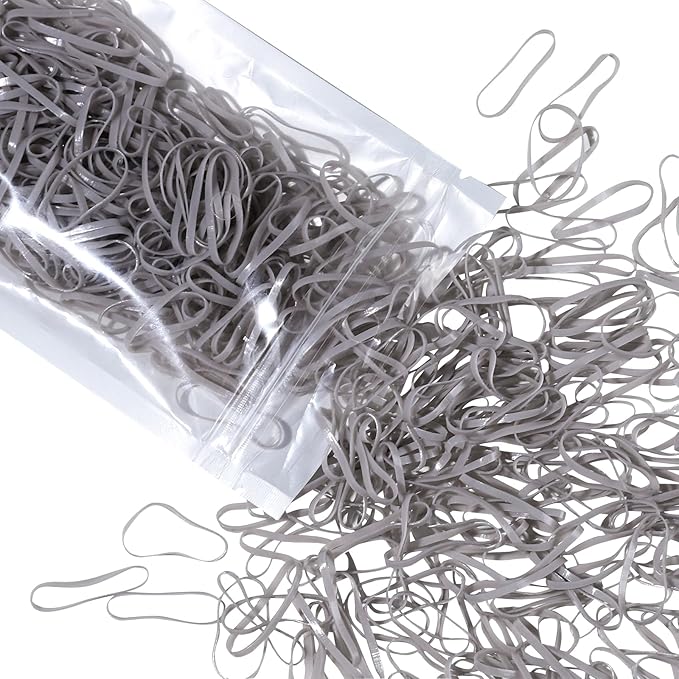 Teenitor Gray Elastics Ties,Rubber Bands for Hair, Elastics for Hair,Elastic Hair Bands,300pcs,Gray