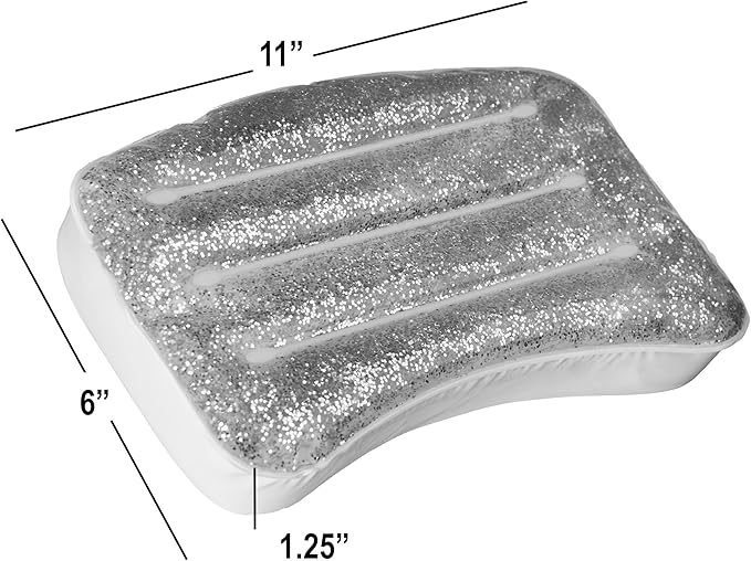 Glitter Gel Cooling Spa Pillow -Bathtub & Hot Tub Relaxation Cushion