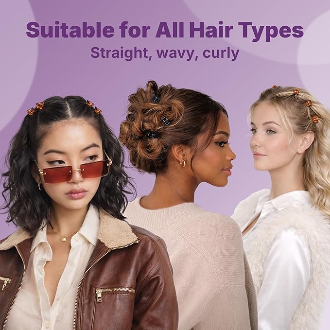 Goody SlideProof Mini Claw Clips, Stylish, Secure Grip Small Hair Clips, Styling Accessories for All Occasions, Ideal for Fine Hair Types, Gifts for Women & Girls, Black and Tortoiseshell, 16 Ct