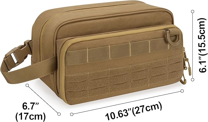 Prokva Tactical Toiletry Travel Bag for Men, Dopp Kit Shaving Organizer Bag