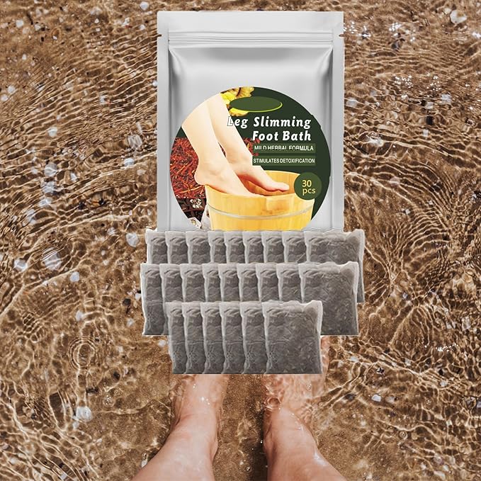 30Pcs Foot Soak Foot Bath Bag Spa Relaxation for Muscle Natural Mugwort Herb Bath Soak to Remove Leg Slimming Bath Bag Foot Care