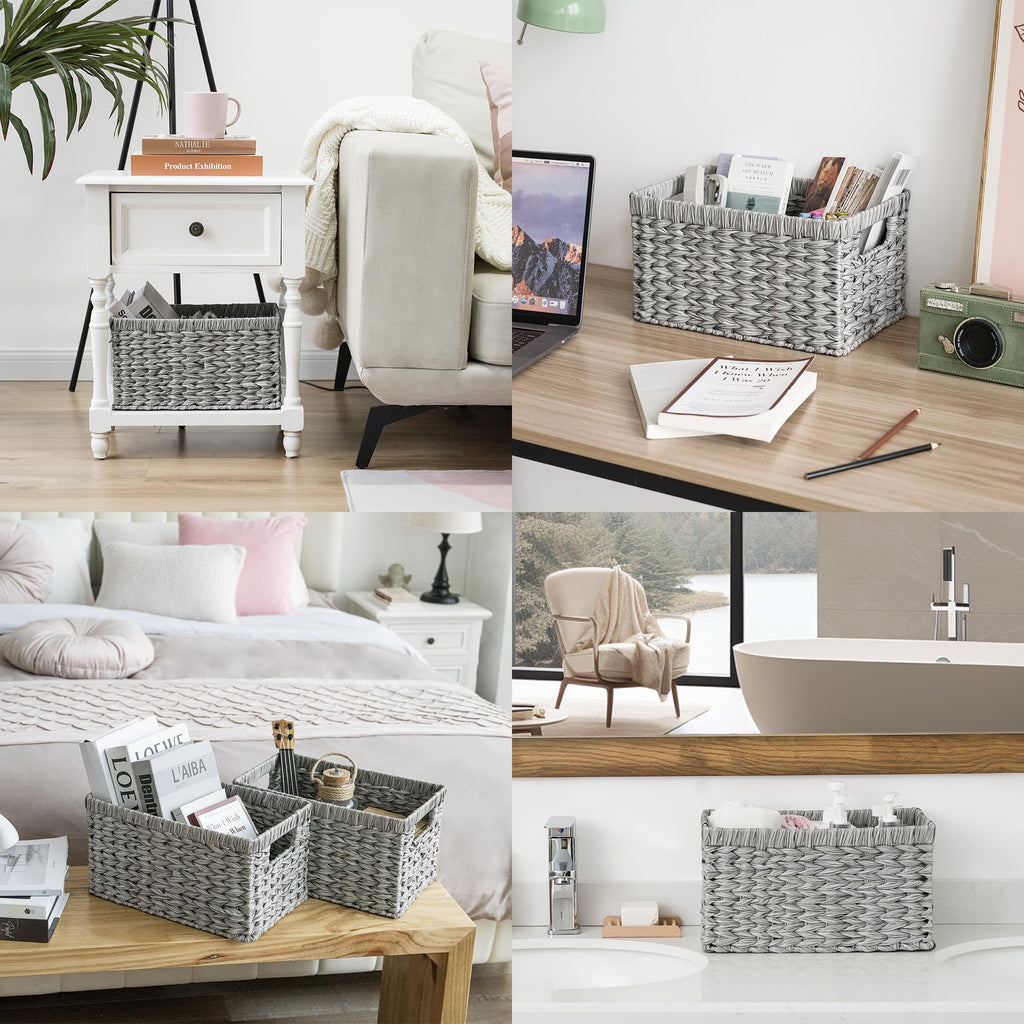 GRANNY SAYS Wicker Storage Baskets for Organizing, Basket Organizer, 2-Pack