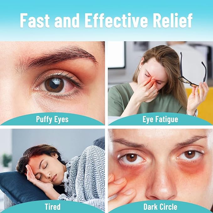 ATreebay 3D Gel Cooling Eye Mask, Weighted Eye mask for Sleeping, 3D Contoured Cup No Pressure Night Blindfold Sleep Mask, Ice Cold Pack Eyes Cold Compress for Puffy Eyes, Dark Circle, Black