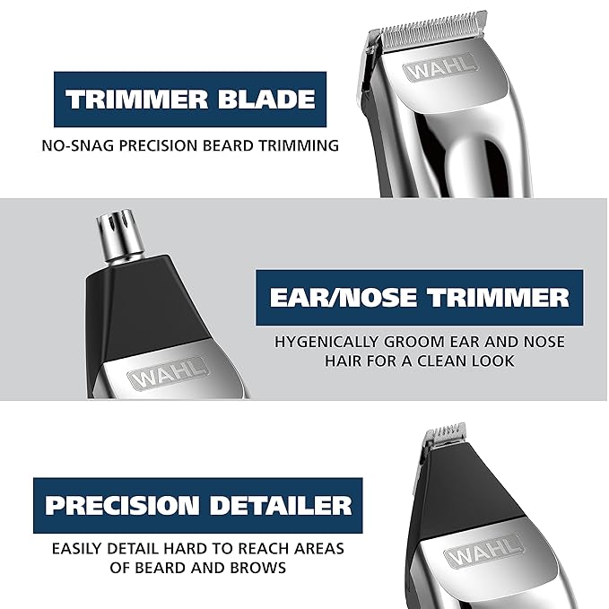 Wahl USA Rechargeable Lithium Ion All in One Beard Trimmer for Men