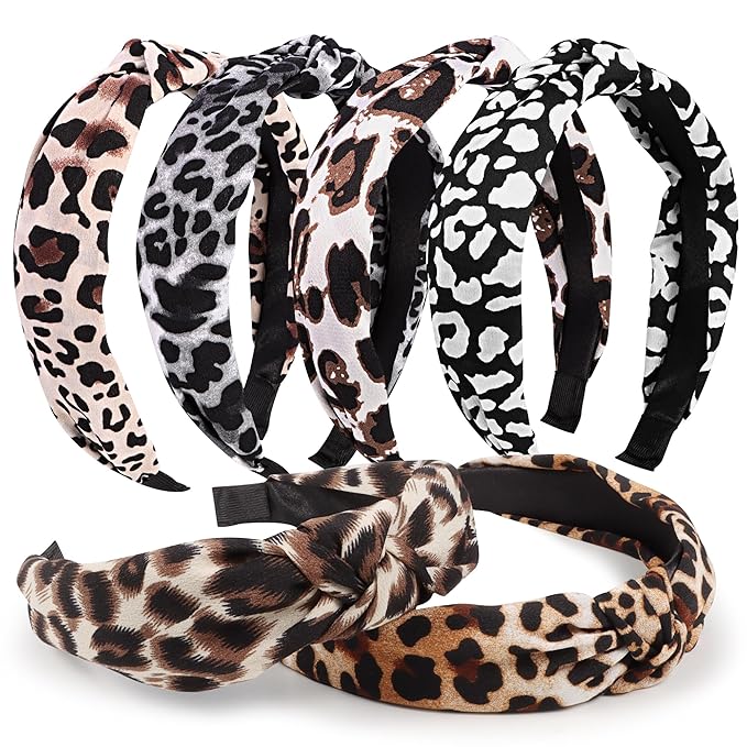 Headbands for Women Girls - 6PCS Stylish Top Knotted Headbands - Knotted Headband for Women - Head Bands Wide Hairband Hair Accessories