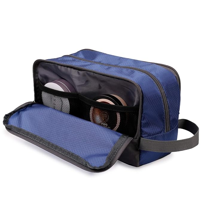 WANDF Travel Toiletry Bag for Men, Small Dopp Kit for Toiletries