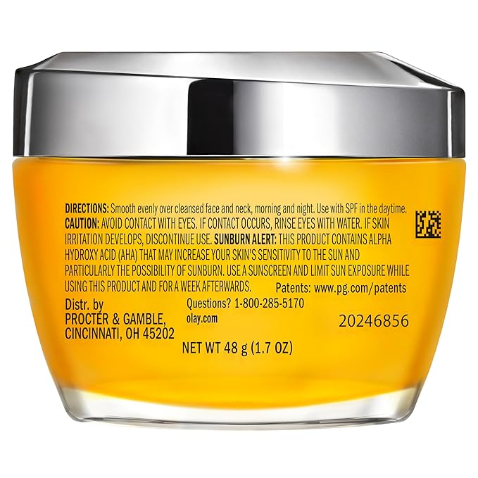 Olay, Vitamin C MAX Face Moisturizer, Brightening Cream for Women, Hydrating, Evens Tone, Dark Spot and Hyperpigmentation Reduction, Glowing Skin Care - Niaciniamide, Peptides, 1.7 Ounce
