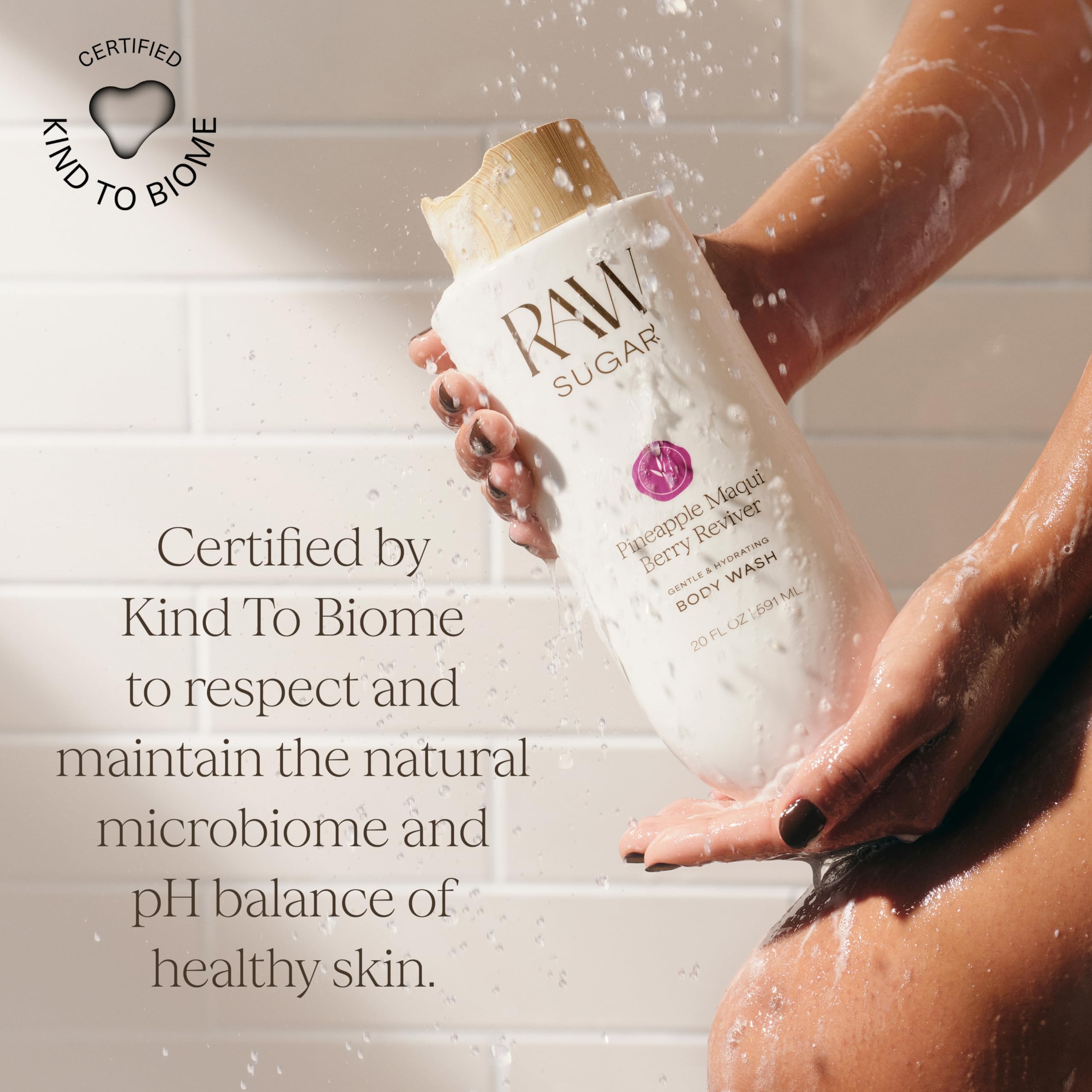 RAW SUGAR Caramel Vanilla Delight Gentle & Hydrating Body Wash, 20 Fl Oz (Pack of 1), Moisturizing & Indulgent Bath & Shower Gel, Vegan, Formulated without SLS/SLES & Parabens