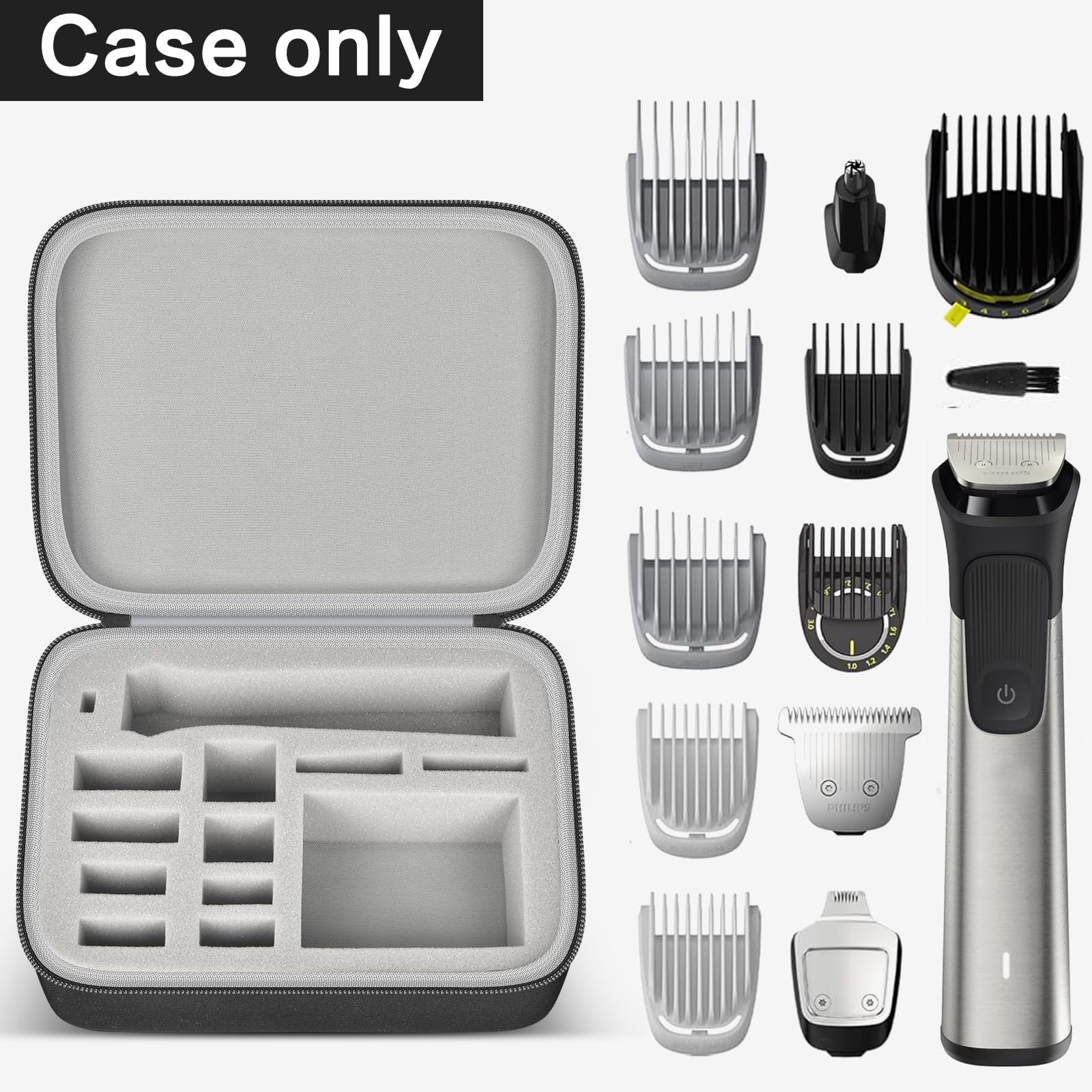 GWCASE Compact Travel Case for Philips Norelco Multigroom 7000 5000
