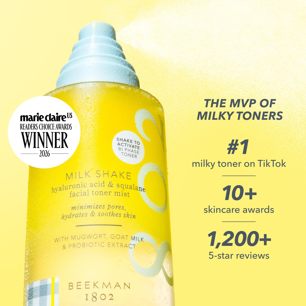Beekman 1802 Milk Shake Hydrating Face Mist, Fragrance Free, 8.1 fl oz