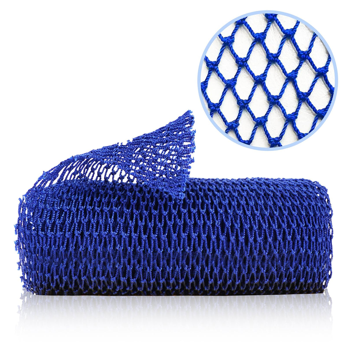 ZOCY African Net Sponge, Authentic Exfoliating Body Scrubber for Bath and Shower, Multiple Textures with Gentle Deep Exfoliating and Rich Lather for All Skins (Orange)