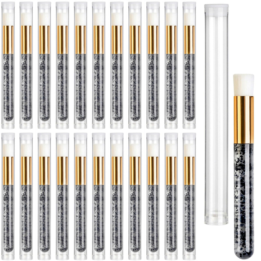 TUZAZO Black Lash Shampoo Brushes with Travel Tubes, 40 Pieces Set