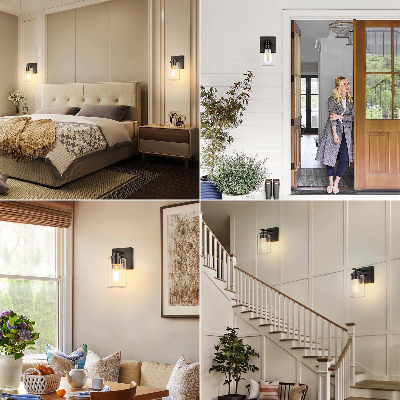 VerRon Wall Sconces Set of 2 for Bathroom, Modern Vanity Light Fixtures