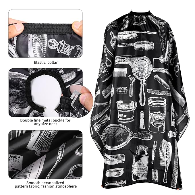 Barber Cape for Men - Waterproof Hair Cutting Capes for Adults and Stylists