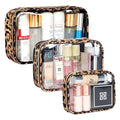 Clear Makeup Bags with Zipper, TSA Approved Travel Toiletry Bag, 3-Pack (Large, Medium & Small) Clear Cosmetic Bag, Waterproof Make Up Bag for Women, Car Bag Organizer & Car Organization Essentials